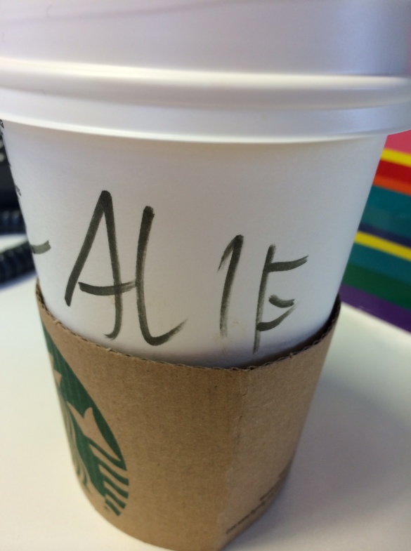 Starbucks – What's my name today? (03/04/14 London Bridge, St Thomas Street)